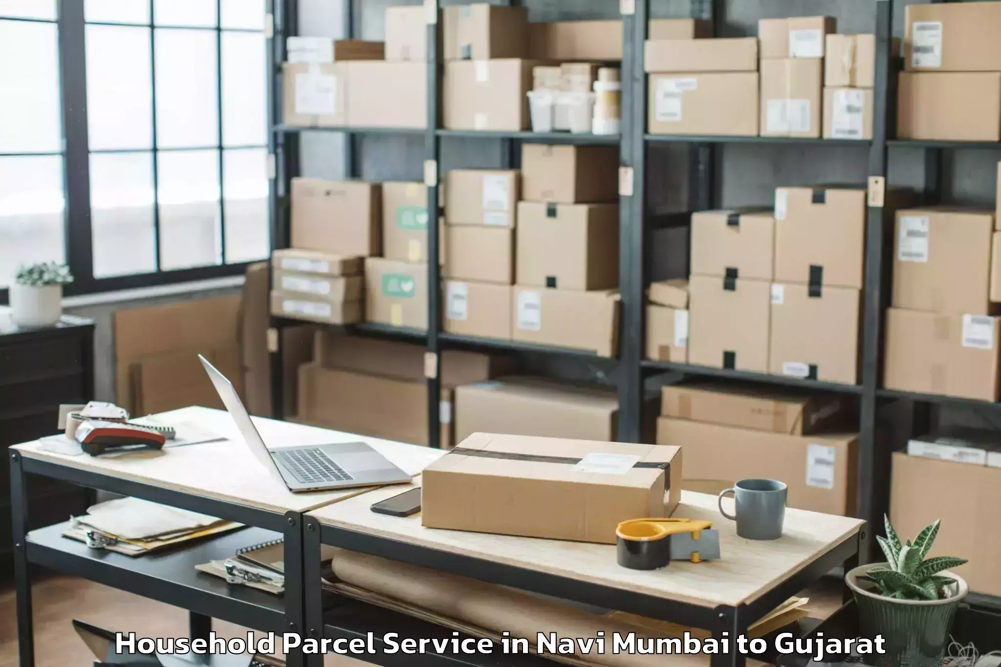 Easy Navi Mumbai to Patdi Household Parcel Booking